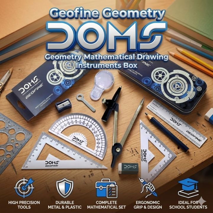 Geometry Instruments Names Pdf Geofine DOMS Geometry Mathematical Drawing Instruments Box dgmt | Daraz.lk