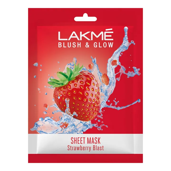 Lakme Blush & Glow Strawberry Sheet Mask, 25 ml JEZ