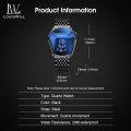 LouisWill Men Concept Watches Men's Fashion Watch Trend Locomotive Design Watch Concept Watch Steel Band Watch Wrist Watches for Men Steel Strap 30M Waterproof Watches Wrist Watches for Men. 