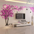 Tree Acrylic mirror wall stickers For living room  3d Wall sticker. 