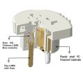 New AUKTION Universal European Plug Adapter 16A 250V AC Travel Charger Wall Power Plug Socket Converter Adapter for Home Office. 
