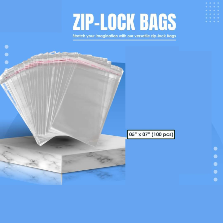 100 Pcs Ziplock bag 5” x 7” Thicker Frosted Zipper Bags Clothing