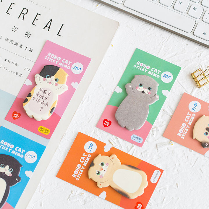 Panda%20Online%2030PCS%20Hoho%20Cat%20Series%20Sticky%20Memo%20Pad%20Sticky%20Notes%20Album%20Diary%20Journal%20Craft%20Decorative%20DIY%20Scrapbooking%20-%20Image%202