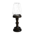 Windproof Wooden Candle Holder with Chimney - Carriable Tabletop Elegance. 