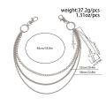 New Punk Star Pendant Pant Chain Metal Multilayer Waist Keychain Hip Hop Casual Jeans Chain Women Man Gifts. 