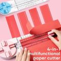 4 in 1 Paper Cutter 360-degree Rotary Hand-Cutting Paper Trimmer Multi-Functional Handheld Craft Paper Cutting Tool. 