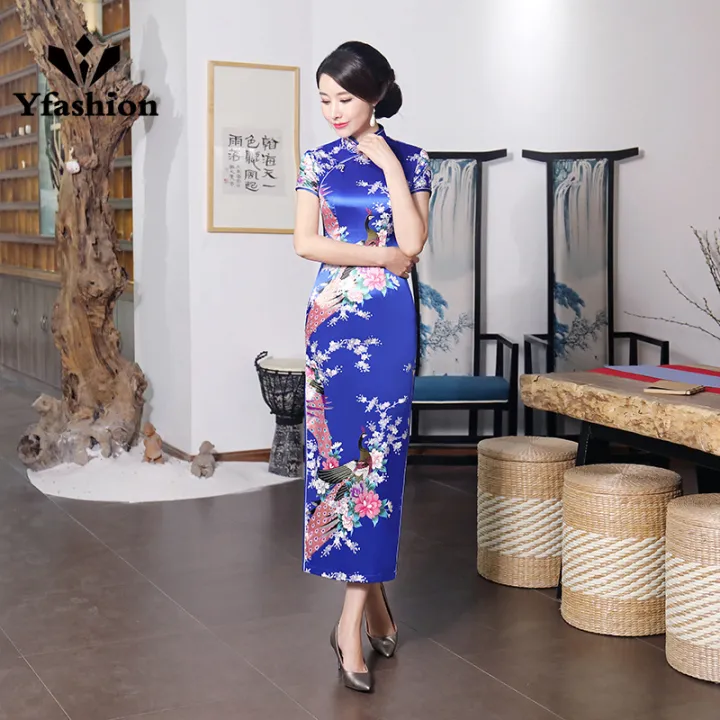 Yfashion%20Women%20Cotton%20Long%20Cheongsam%20Dress%20Multi-color%20Retro%20Classic%20Chinese%20Style%20Printing%20Cheongsam%20Large%20Size%20Slim%20Fit%20Dress%20-%20Image%209