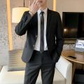 Suit Suit Men's Business Slim Fit Small Business Suit Coat Leisure Professional Formal Wear Group Clothes Groom Best Man Wedding Tie. 