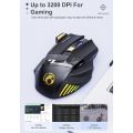 iMICE GW-X7 2.4G + Dual Mode 7-button Silent Rechargeable Gaming Mouse with Colorful RGB Lights. 