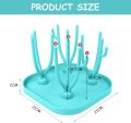 Foldable Baby Feeding Bottle Drying Rack,Space Saving Baby Bottle Folding Drying Rack Portable Bottle Dryer for Nipples, Cups, Pump Parts and Accessories Great for Home. 