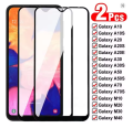 Samsung Galaxy A10 A20 A30 A40 A50 A70 Tempered Glass | M10 M20 M30 M40 Full Screen Protector | 2Pcs HD Glass. 