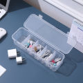 Multifunctional With Covered Compartments Headset Data Charging Line Desktop Storage Box Transparent Plastic Storage Container 1Pcs. 