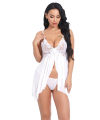 Lingerie Women Pajamas Hot Babydolls Lace Nightdress Clothes Transparent Dress with Panties Nighties. 