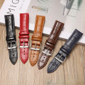 18 20 22 24mm Width Quick Release Colorful Genuine Leather Strap Men Women Black Red Watchband Flat Head Universal Watch Accessories. 