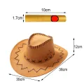 West Cowboy Hat Kit Printed Square Scarf Retro Glass Hiking Hat Ring Square Scarf Western Cowboy Set. 
