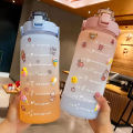 2L Large Capacity Water Bottles | Sport Workout Portable Drinking Cup| For GYM Teenagers Plastic Straw Water Cup Sports Water Bottle High Value Outdoor Camping Drinking Tools. 
