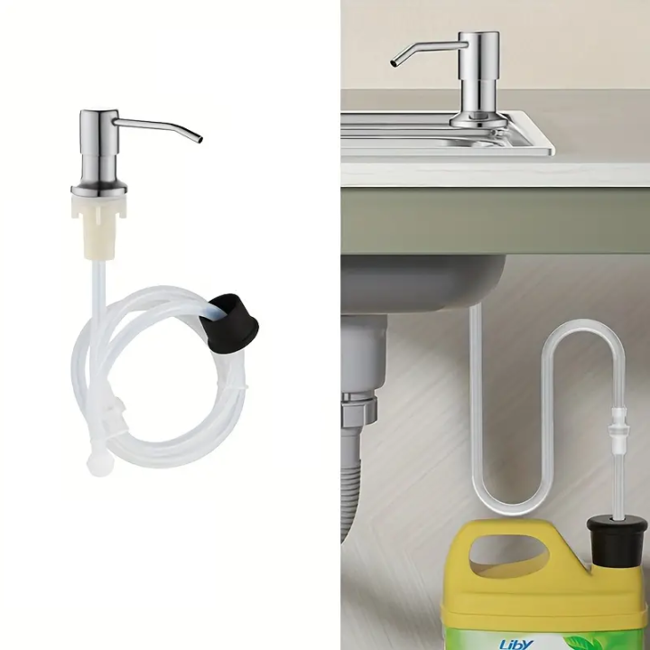 Sleek%20Kitchen%20Sink%20Soap%20Dispenser%20-%20350ml%20Capacity%20or%204ft%20Tube,%20Matte%20Black%20&%20Satin%20Matt%20Stainless%20Steel%20Finish%20-%20Image%203