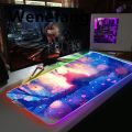 Wenefang Mouse Pad RGB Mat Gaming Accessories Gamer Keyboard Computer Desk Mause Ped LED Light Mouse Mats Gamers Keyboard Table Mousepad. 