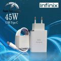 Linman Infinix Original 45w Watt Charger Power Adapter infinix 70w 45w Charger Box Pulled Original 45 Watt AdaptProfesional or 100CM USB Type C Cable For Infinix Zero 20 Note 30 40 12 11 10 Pro Hot 40 Hot 40 Pro 30 30i Zero 30 20. 