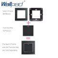 【LuxeGlow】Wallpad S6 Black White EU UK US Switched Universal Wall Electrical Power Socket Modular DIY Free Combination. 