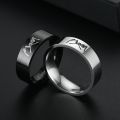 Stainless Steel Rings - WoSilver Color -Romatic I Love You Wedding Couple Ring-Valentine's Day Anniversary Gift. 