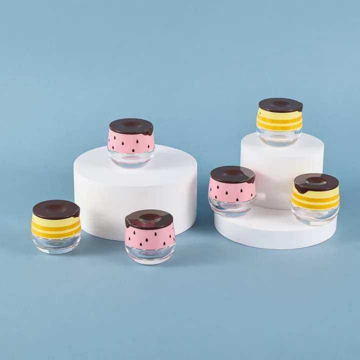 3pcs%206g%20Pink/Yellow%20Empty%20Plastic%20Lip%20Mask%20Jars%20Small%20Spoon%20With%20Honey%20Lip%20Balm%20Cans%20Bead%20Containers%20Lipstick%20Makeup%20Containers%20-%20Image%205