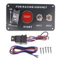 D】 12V Ignition panel for racing car toggle switch start button with Indicator and cable. 