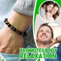 Men Steel Hard Triple Infrared Bracelet,Lymphatic Drainage Black Obsidian Bracelet,Anti-Swelling Black Obsidian Anklet,LONGLUAN Magnetic Therapy Bracelet,Bring Luck and Success. 