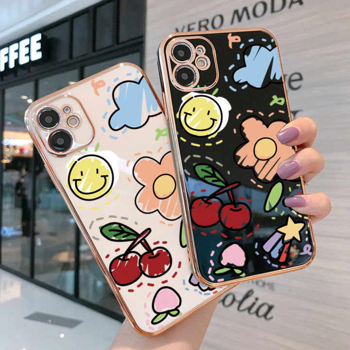TA%20for%20Vivo%20Y19%20Case%20Colorful%20Fruit%20Painting%20Luxury%206D%20Plating%20Soft%20Casing%20Silicone%20Square%20Frame%20Phone%20Case%20Shiny%20Bling%20Back%20Cover%20+%20Free%20Lanyard%20for%20Girls%20-%20Image%203