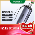 UGREEN 2 in 1 Card Reader USB 3.0 SD TF OTG Type C Smart Memory Card Reader for Redmi note 7/Samsung A30/A50/A70/S10/S9/Note 9/Huawei Nova 3e /mate 10/P20 Samsung S8/S9/Note9 etc.. 
