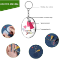 Acrylic Transparent Key Ring Set Key Fob Clear Acrylic Blank Pendants Clear Round Acrylic Blanks With Tassels Key Ring Jump Rings. 