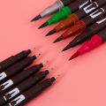 12 Colors Dual Tip Brush Pens Art Markers Set Brush and Fine Tips Colored Pens for Children Adults Artists Drawing Sketching Coloring Calligraphy Hand Lettering Journaling Planner Art Projects. 