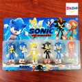 Sonic The Hedgehog Figure Set - 6 Figures - Sonic Theme Play Mini Figures. 
