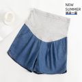 Maternity Denim Shorts Summer Outer Wear Fashion Thin Loose Pants Summer Tide Mother Bottom Summer Maternity Pants P0704. 