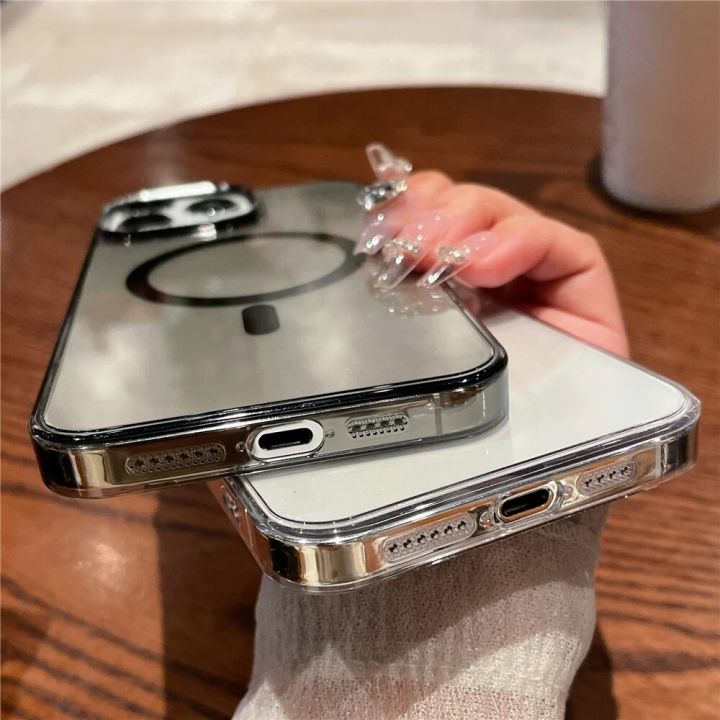 HOCE%20Clear%20HD%20Glass%20Magnetic%20Phone%20Cases%20For%20iPhone%2013%2014%2015%20Pro%20Max%2014%2015%20Plus%20MagSafe%20Case%20PC%20Hard%20Transparent%20Back%20Cover%20-%20Image%206