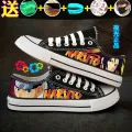 Spring Breathable Low Top Canvas Shoes Men Stylish Sneaker Naruto One Piece Boys Anime Shoes Student Luminous Shoes. 