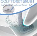Golf Toilet Brush, Long-Handled Toilet Brush, New Type of Brush Head, Golf Brush Head Toilet Brush No Dead Corners Household Brush Wall-Mounted Light Luxury Silicone Toilet Brush. 