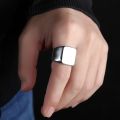 Big Square Men's Finger Ring Business Jewelry for Parties. 