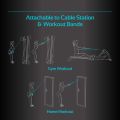 2X Tricep Rope Cable Attachment. 28.7 Inch & 22 Inch Two Lengths Built in 1 Pull Down Rope. Triceps Extension Straps. 