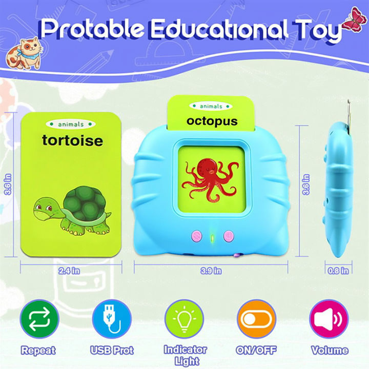 Flash%20card%20for%20kids%20baby%20Dual%20language%20smart%20educational%20card%20reader%20learning%20toy%20reading%20audio%20Early%20Education%20Device%20Children%20Gift%20Chinese%20English%20Card%20-%20Image%202