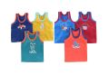 Zero Brand Kids Printed Cotton 2 tone Vest Pack of 3pcs. 