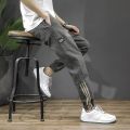 Summer Thin Workwear Pants Men's Casual Pants Spring and Autumn Loose Denim Trousers Men's Ankle-Tied Sports Ninth Pants. 