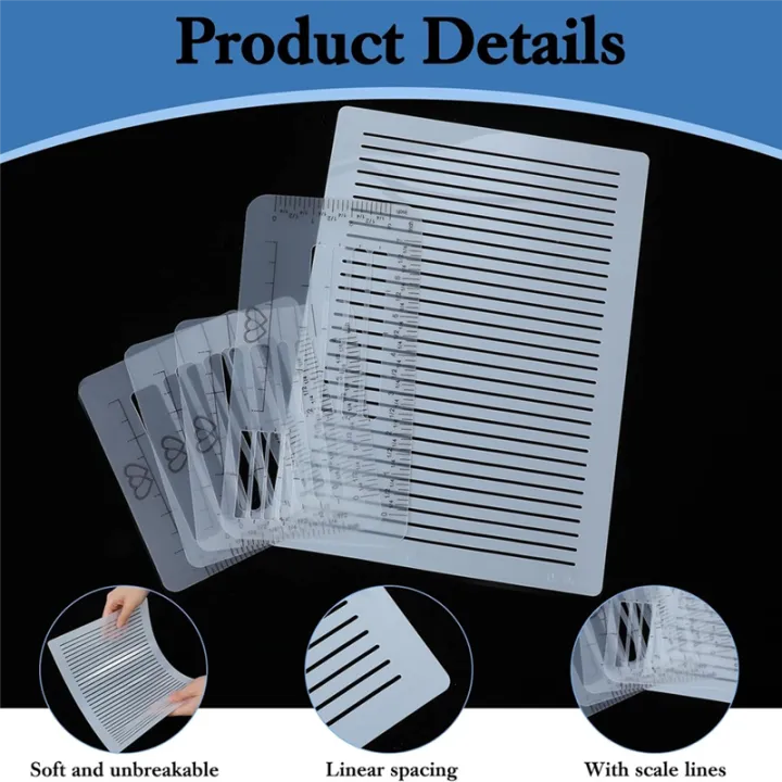 5Pc%20Straight%20Line%20Stencil%20Template%20Set%20Scale%20Spacing%20Line%20Drawing%20Stencils%20Suitable%20Card%20Paper%20Journal%20Lettering%20Writing%20-%20Image%205