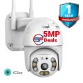 5MP HD PTZ IP Camera Wi-Fi Outdoor 1080P Wifi Security CCTV Camera AI Tracking Audio 4X Digital Zoom with Full HD. 