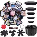 New 6 Faces Surprise Explosion Box Preassembled Pop Up Design Creative Exploding Photo Album DIY Folding Paper Box New Year Gift. 