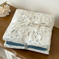 New A Category Mother and Baby Grade Double Layer Gauze Three-Piece Set   Home Soft Pure Cotton Four-Piece Set Gauze Quilt Cover Bed Sheet Fitted Sheet. 
