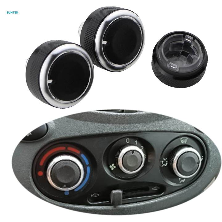 3 Pieces Car Air Conditioner Knob Heater Temp Control Knob for