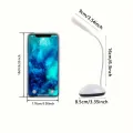 LED Desk Lamp with Eye-Care Technology - Flexible Gooseneck, Portable and Foldable Mini Reading Light for Office, Bedroom - Battery-Powered (Batteries Not Included), LED Light Source, Multi-Color, Household Use, Adjustable LED Desk Lamp with 4 Color Modes. 