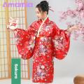 Exquisite Kimono Stunning Cherry Blossom Kimono for Girls Perfect for Cosplay School Performances Easy to Wear Japanese Style Kimono Dress. 
