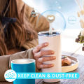 Quasar Cup Accessory Straw Cap 3040 Oz Tumbler Straw Cap with Faux Pearl Topper Reusable Dust-proof Lid for Reliable Beverage Cover Buyer's Choice Dust-proof Straw Tips Lids Protectors. 